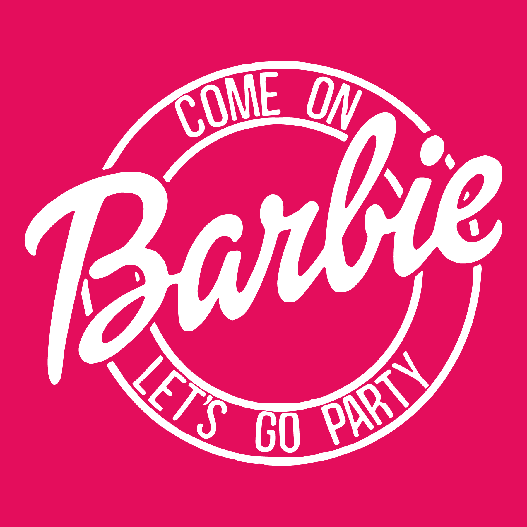Come-on-Barbie-Logo-Vector