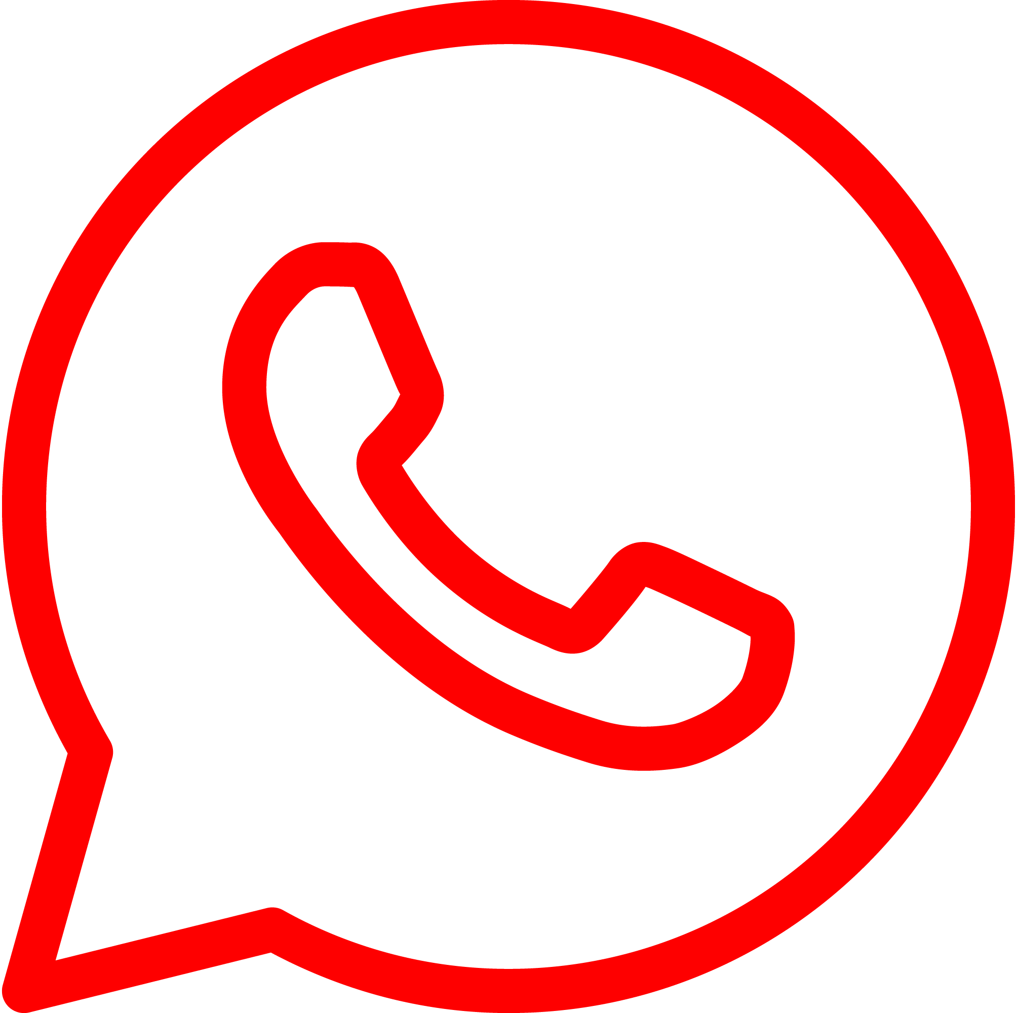 Red-Whatsapp-Icon-Vector
